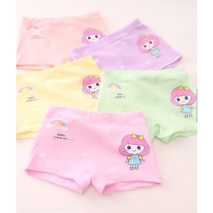 [SET 5] Quần chip đùi bé gái cute cao cấp FSHOPP5 Quần lót trẻ em kháng khuẩn (Mẫu ngẫu nhiên)