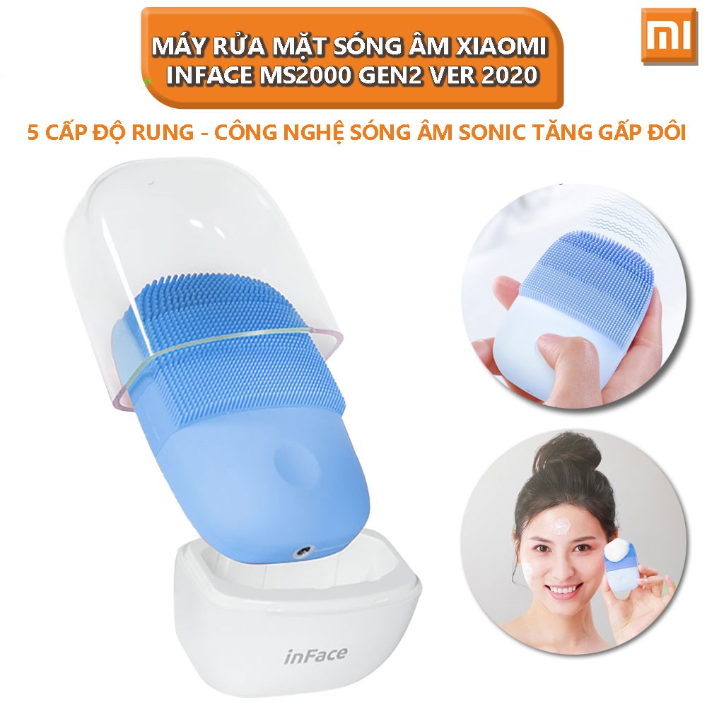 Máy rửa mặt sóng âm Xiaomi Inface MS2000- MS2000 PRO (GEN 1- GEN 2) thông minh, gọn nhẹ, bền bỉ, tiện lợi