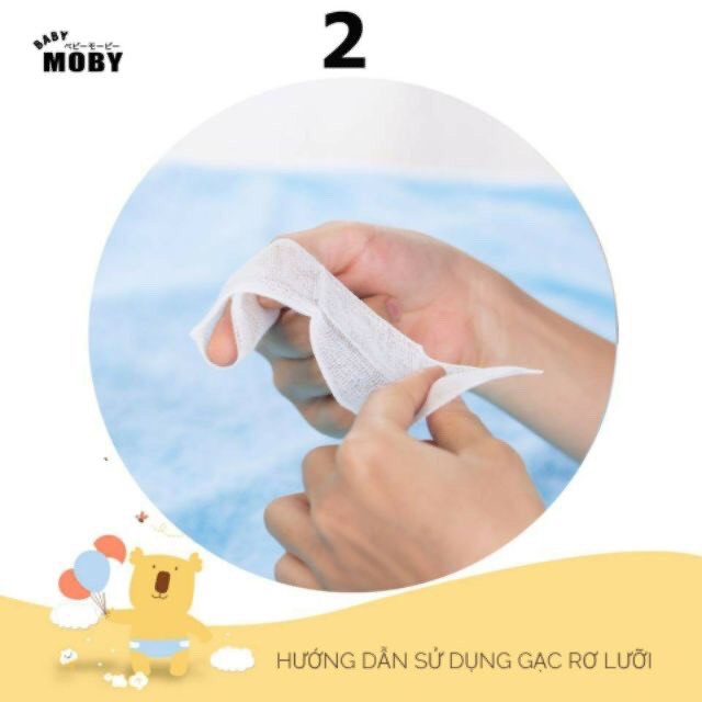 [RẺ VÔ ĐỊCH] [CHÍNH HÃNG] GẠC RƠ LƯỠI MOBY ❤️ GÓI 50 MIẾNG ❤️ AN TOÀN CHO BÉ