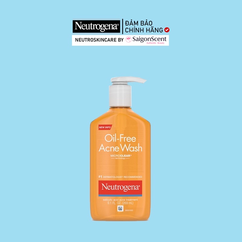 Sữa rữa mặt Neutrogena Oil Free Acne Wash 269ml