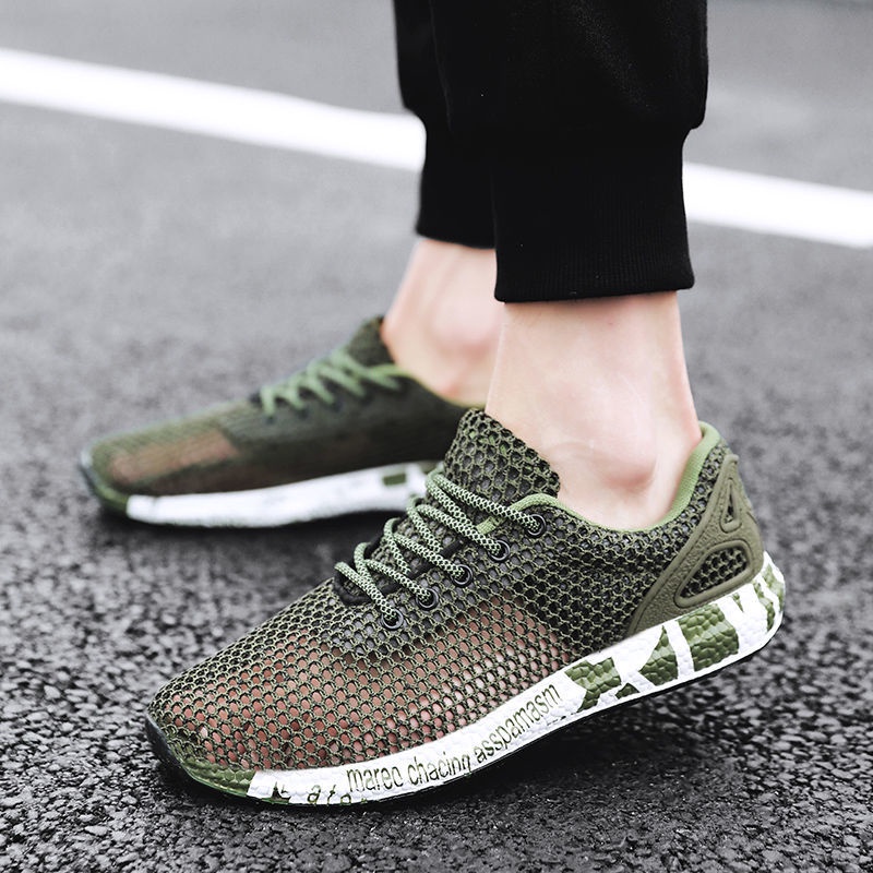 Giày Thể Thao Phối Lưới Thoáng Khí Phong Cách Hàn Quốc Thời Trang Mùa Hè 2022 Cho Nam