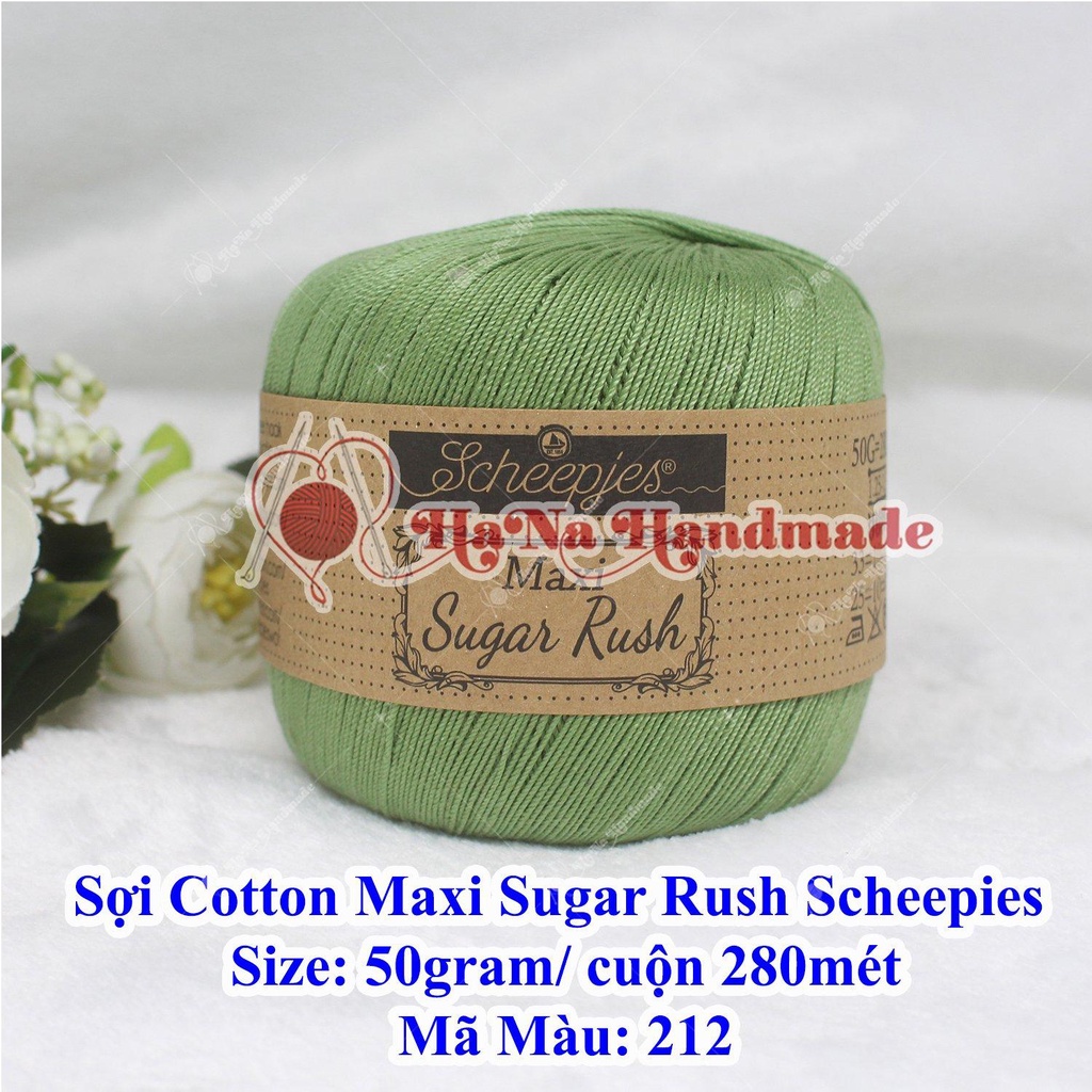 Sợi cotton Maxi Sugar Rush Scheepies 50g/ cuộn 280m