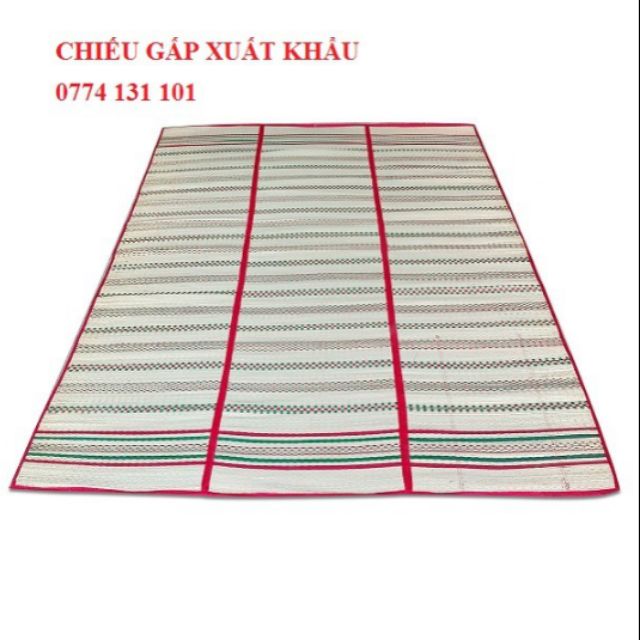 Chiếu cói uzu xuất khẩu hoa văn sọc (size 1m2)