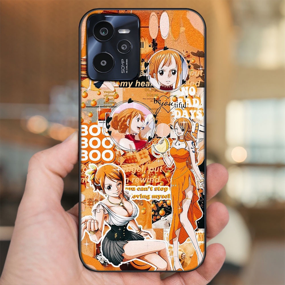 Ốp lưng Realme C35 viền đen in hình Nami One Piece Đảo Hải Tặc