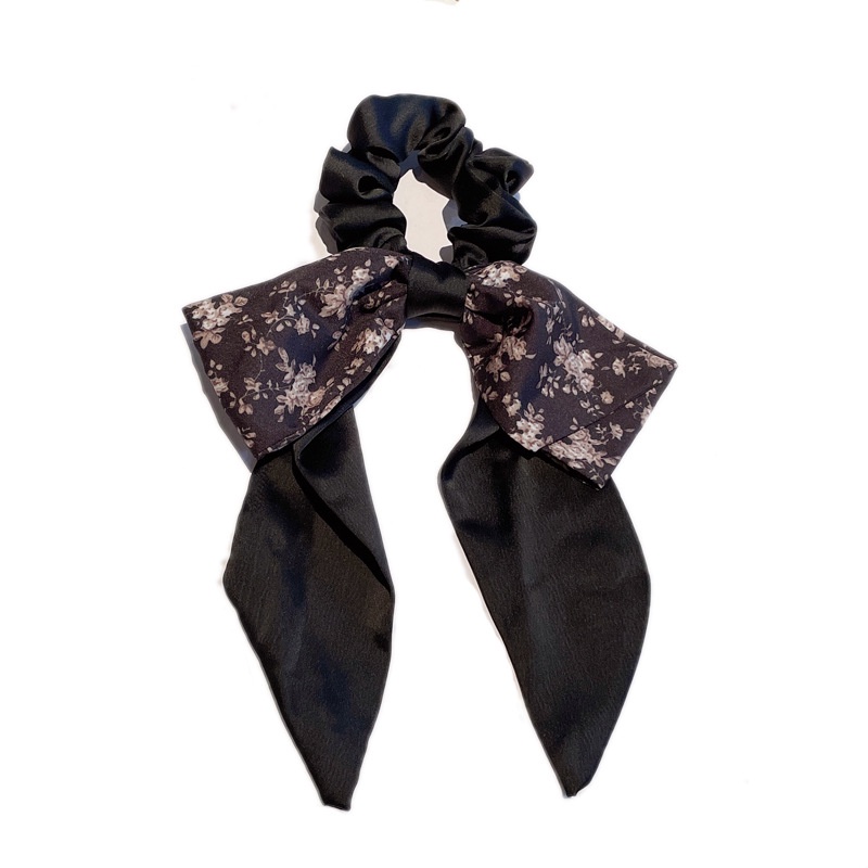 Dây Buộc Tóc Cao Su Co Giãn Phối Ruy Băng Họa Tiết Hoa Kiểu Pháp 2022 Mới