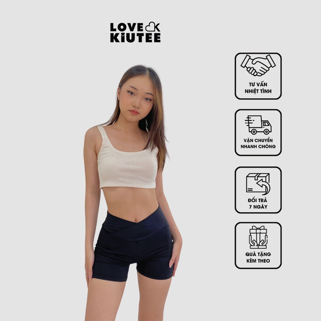 Áo ngắn croptop 2 dây cổ vuông Kimmy Square Neck Croptop LOVEKIUTEE