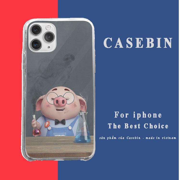 Ốp lưng con lợn giáo sư hóa học Iphone 7/7Plus/8/8Plus/X/Xs/Xs Max/11/11 Promax/12/12 Promax PIG20210023