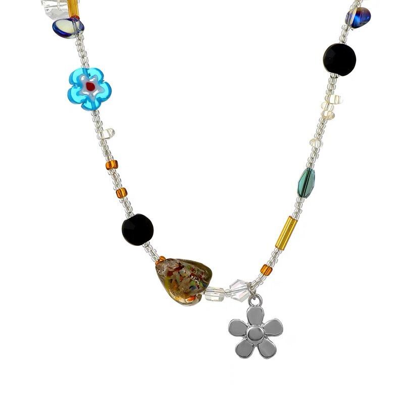 Vòng cổ Mặt Kính Đính Đá Phong Cách retro