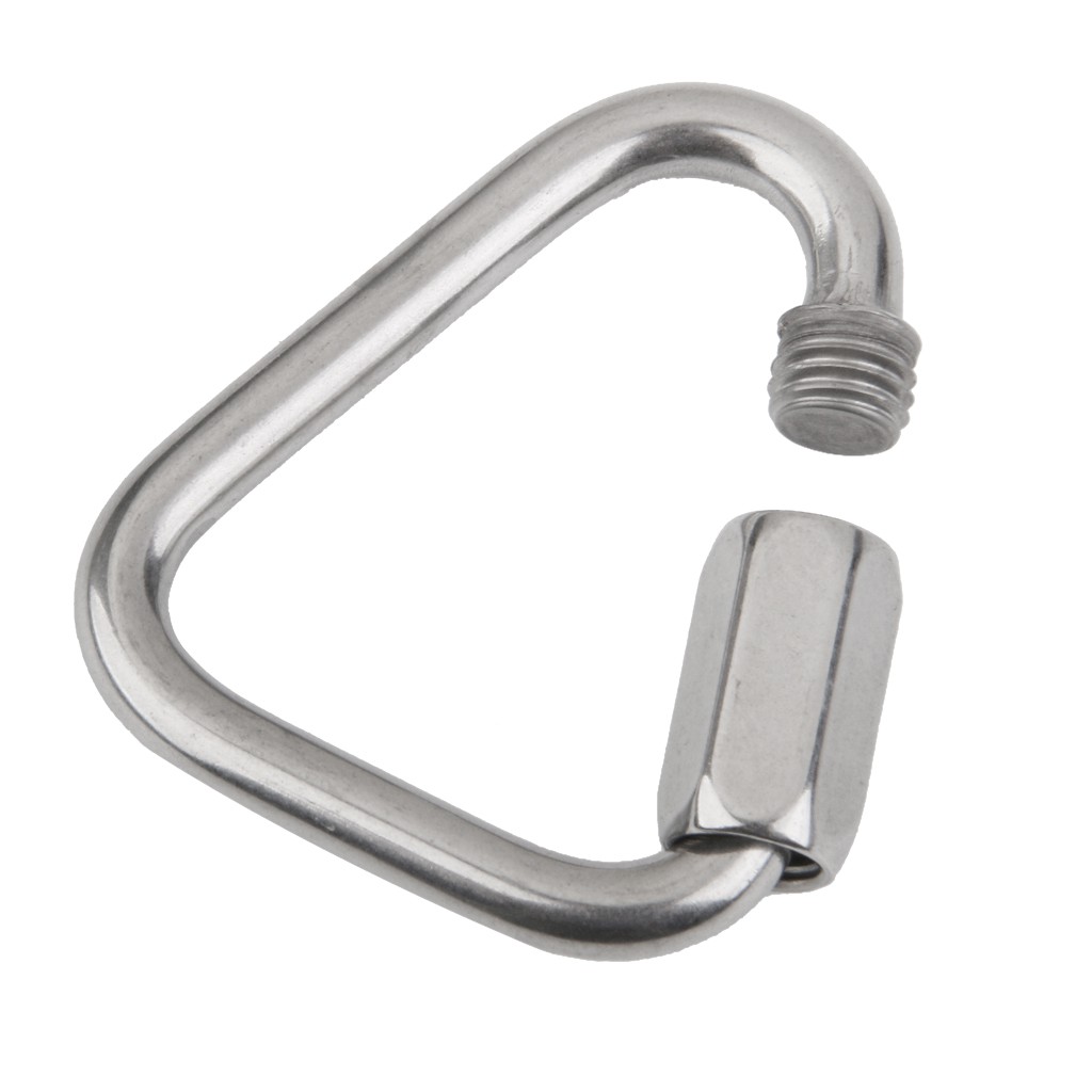 Set 2 Móc Khóa Leo Núi Hình Tam Giác Bằng Thép Không Gỉ