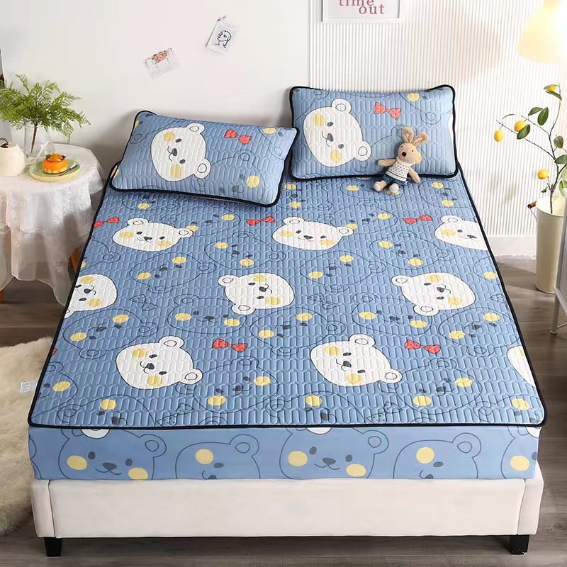 Chiếu điều hoà cao su non 3d bọc chun toàn bộ mẫu mới nhất 2022 kèm hai vỏ gối SHOP quốc bảo