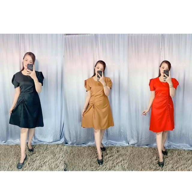 Đầm lụa rút dây big size