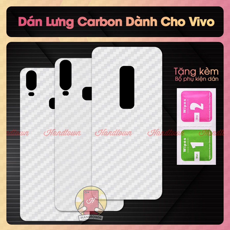 Miếng dán lưng cacbon V17 Pro / Vivo Y3 Standard / Vivo V11 2019 / Vivo V12 / Vivo V15 / Vivo V17
