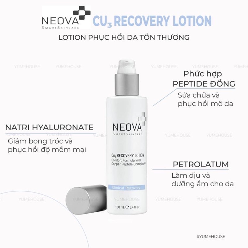 Lotion Phục Hồi Da Neova Cu3 Recovery Lotion