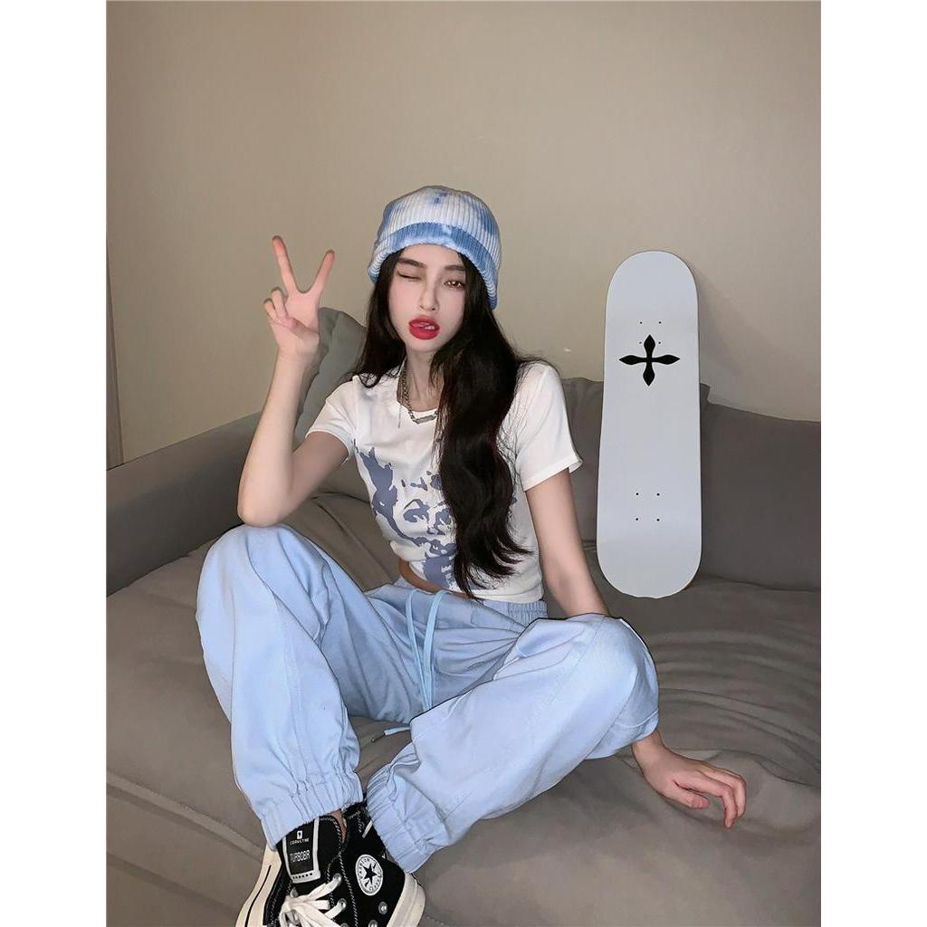 Áo Thun Ngắn Tay Dáng Ôm In Họa Tiết 51280 Dễ Phối Đồ