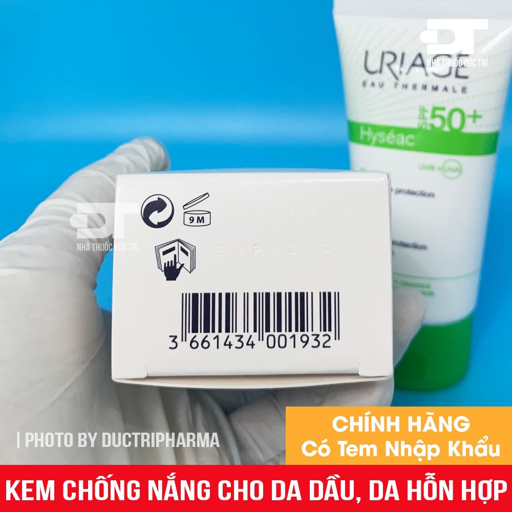 KEM CHỐNG NẮNG DÀNH CHO DA DẦU VÀ MỤN URIAGE HYSEAC FLUIDE SPF 50+ 50ML