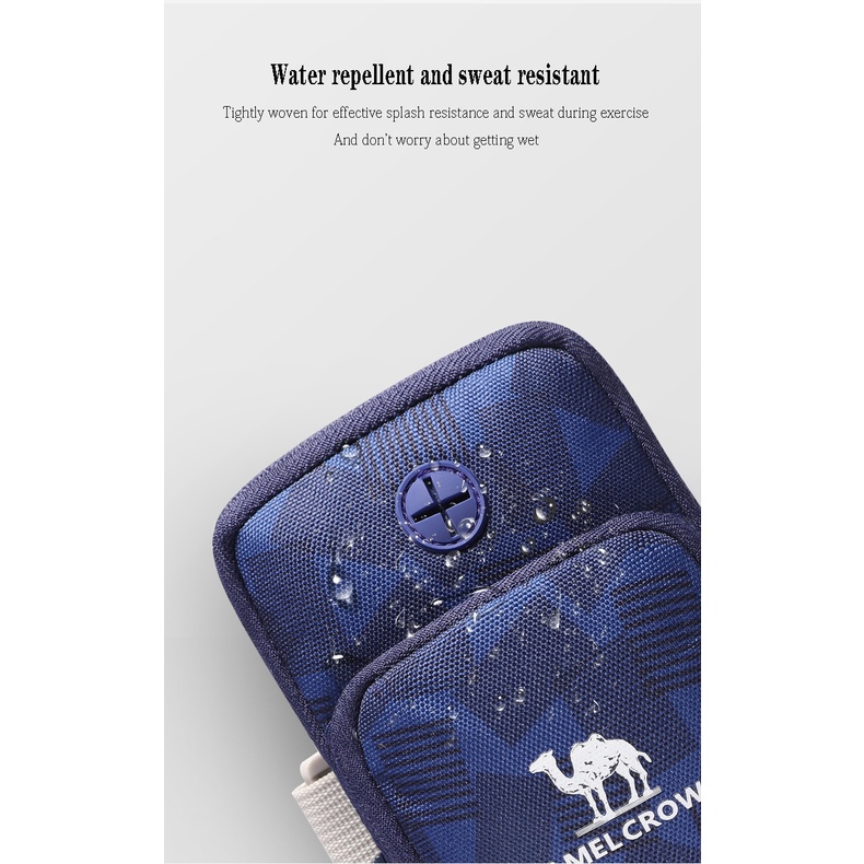 Túi đựng điện thoại CAMEL CROWN đeo cánh tay khi chơi thể thao cho nam nữ