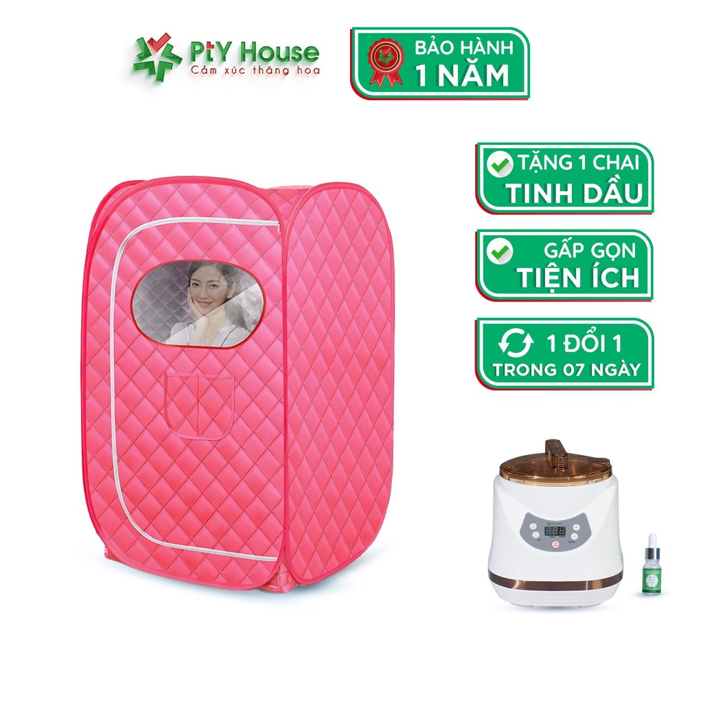Nồi Xông Hơi + Lều Xông Hơi 130cm PTY HOUSE Toàn Thân Cao Cấp Giao Màu Ngẫu Nhiên Tặng Chai tinh dầu 10ml