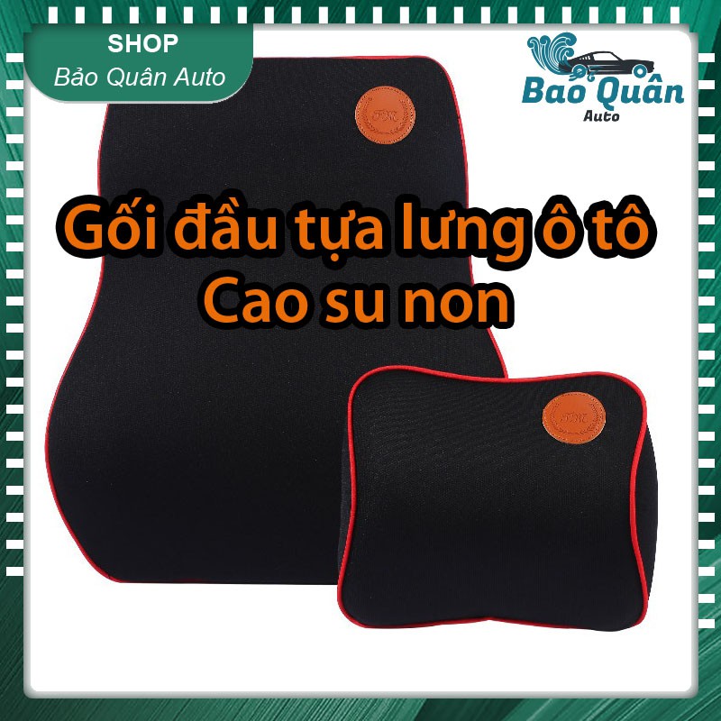 Bộ gối đệm tựa đầu dựa lưng ô tô cao cấp chính hãng FUMAN (Không xẹp,chống nóng,thoáng khí)