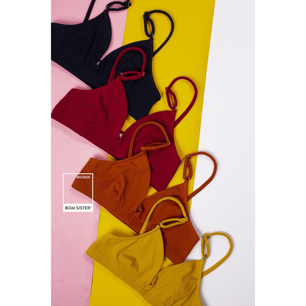 [Mã FARSBRBOM1 giảm 10% đơn 99K] Áo Lót Không Mút Cotton Không Gọng Có Thể Nhét Mút BOM SISTER MU2020 | BigBuy360 - bigbuy360.vn