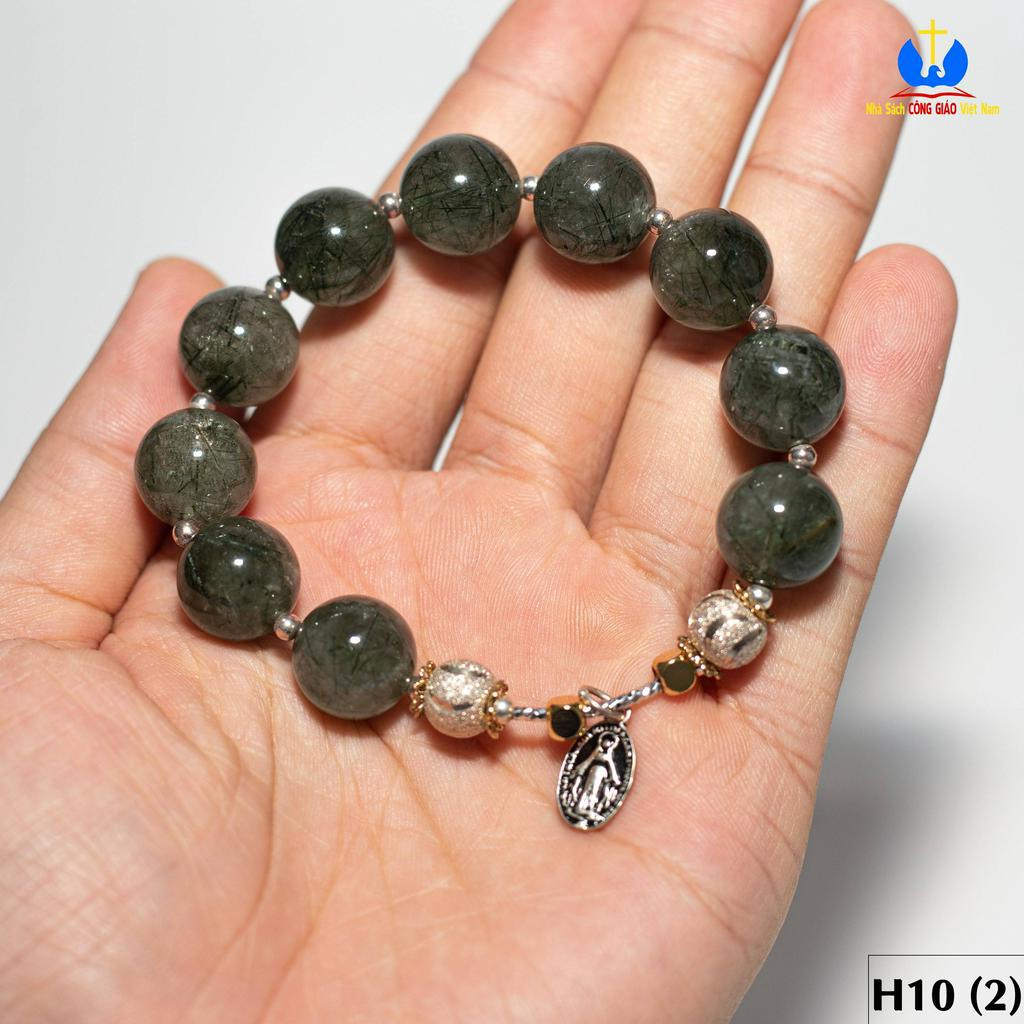 Vòng Mân Côi - Tràng hạt đá đeo tay H10 Quà tặng Công Giáo, GIÁNG SINH, Lễ quan thầy, sinh nhật