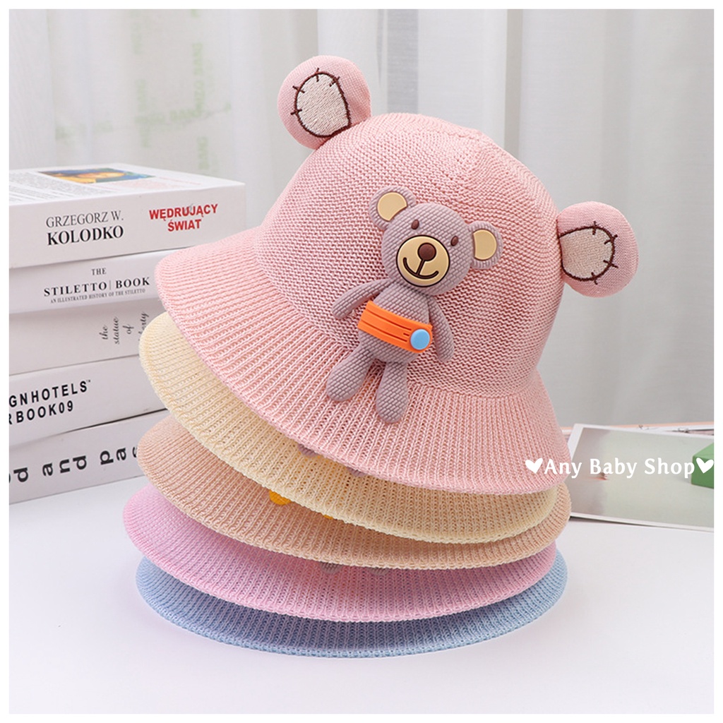Nón rộng vành cho bé trai bé gái siêu xinh hình gấu cute nhiều màu xinh yêu(hàng có sẵn) ❣❣