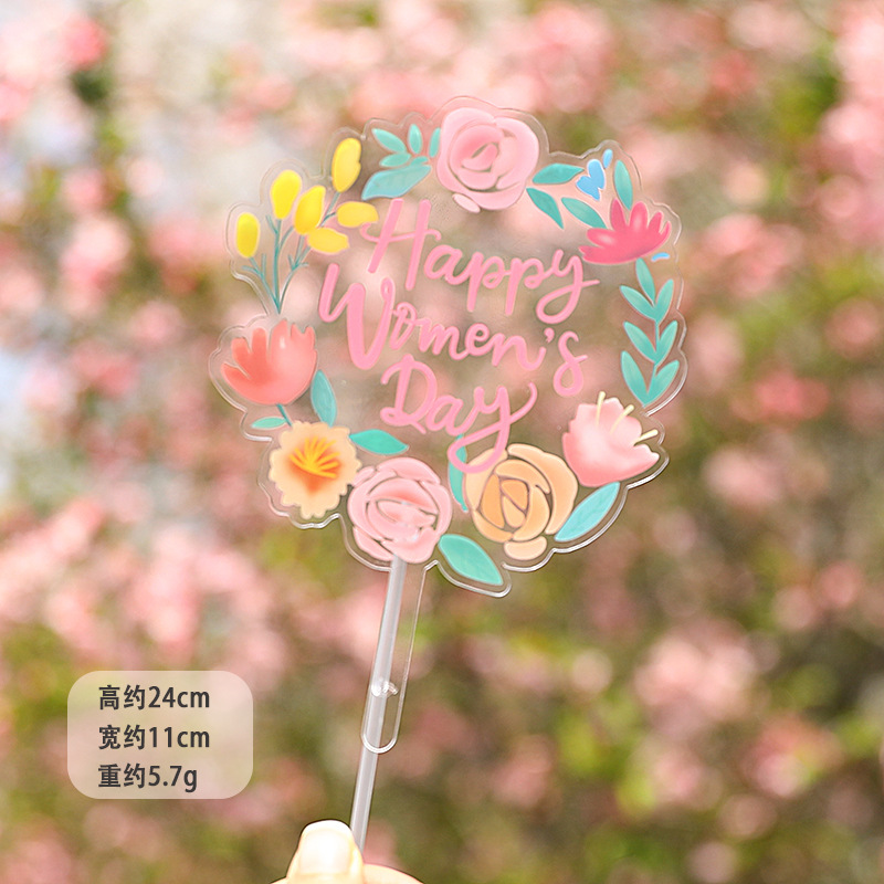 Set que cắm trang trí bánh kem hình chữ Mom I Love You