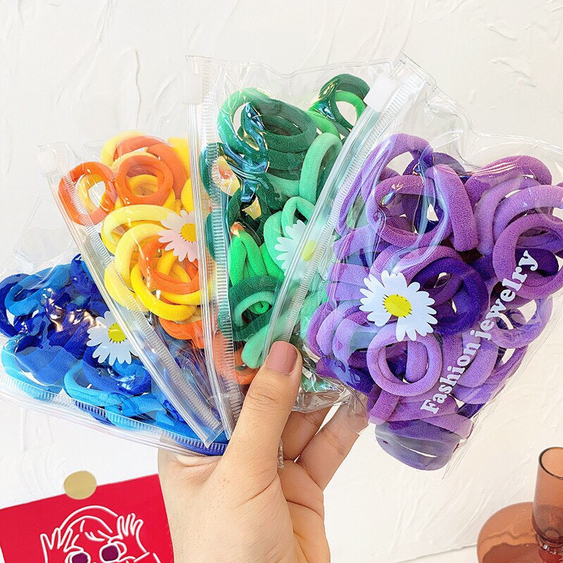 Túi 50 Chun Trơn Màu Sắc Cho Bạn Gái