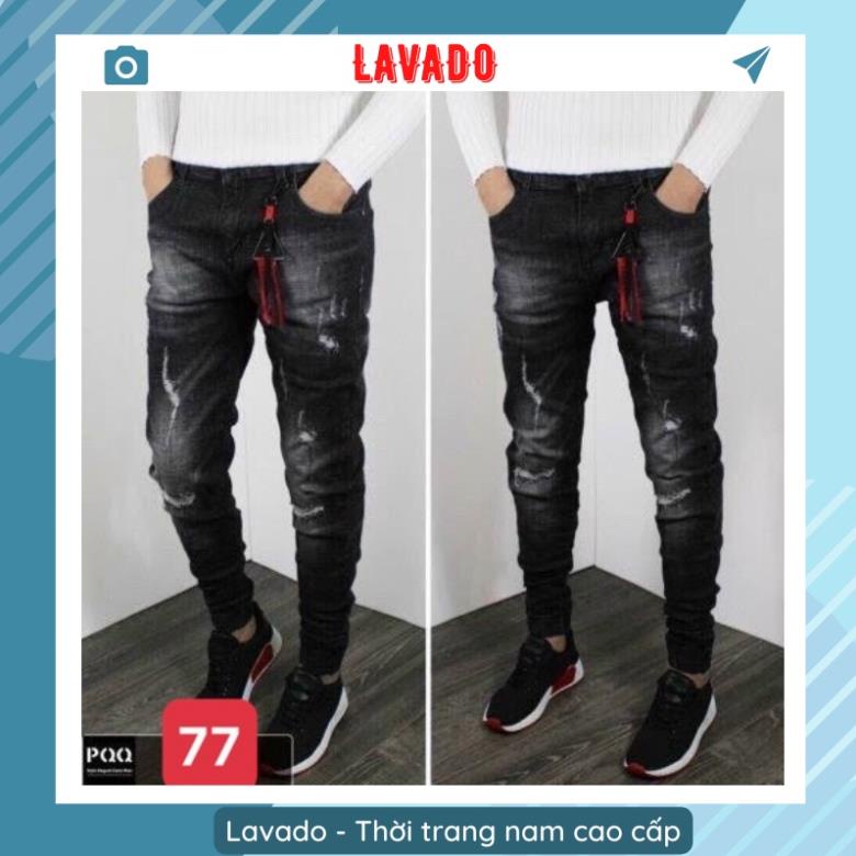 Quần jean jogger nam màu xám đen trơn bo chân rách chất bò cao cấp co dãn 4 chiều, rin lưng thun Pari83 ♻️