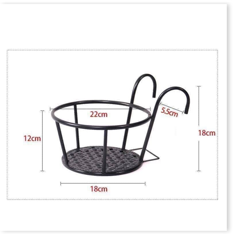 Combo 5 giỏ treo chậu hoa ban công bằng sắt