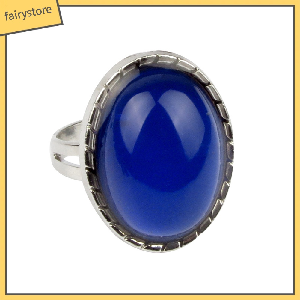 Nhẫn hợp kim đính đá giả đổi màu theo cảm xúc độc đáo cho nữ