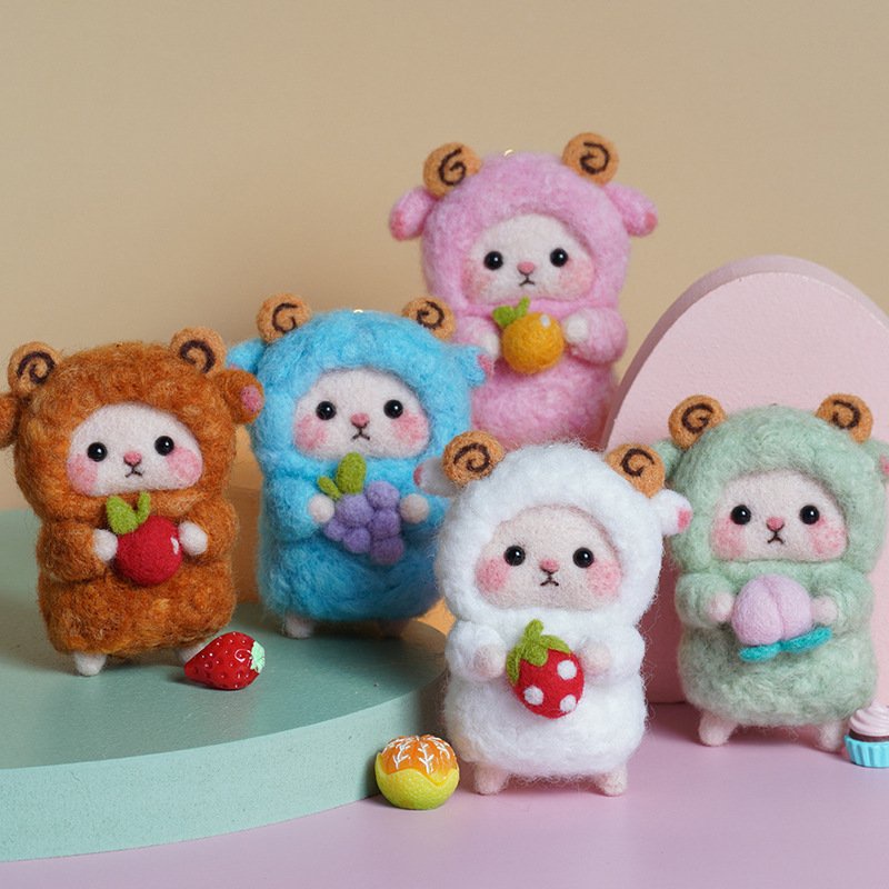 Len Chọc Handmade, Bộ Kit Len Chọc Cừu Bé Cưng