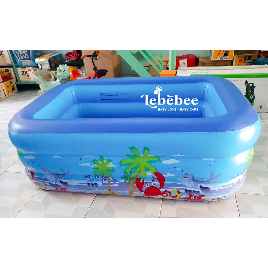 Bể bơi, phao bơi BBL hình chữ nhật 3 tầng cao cấp cho bé – Lebebee