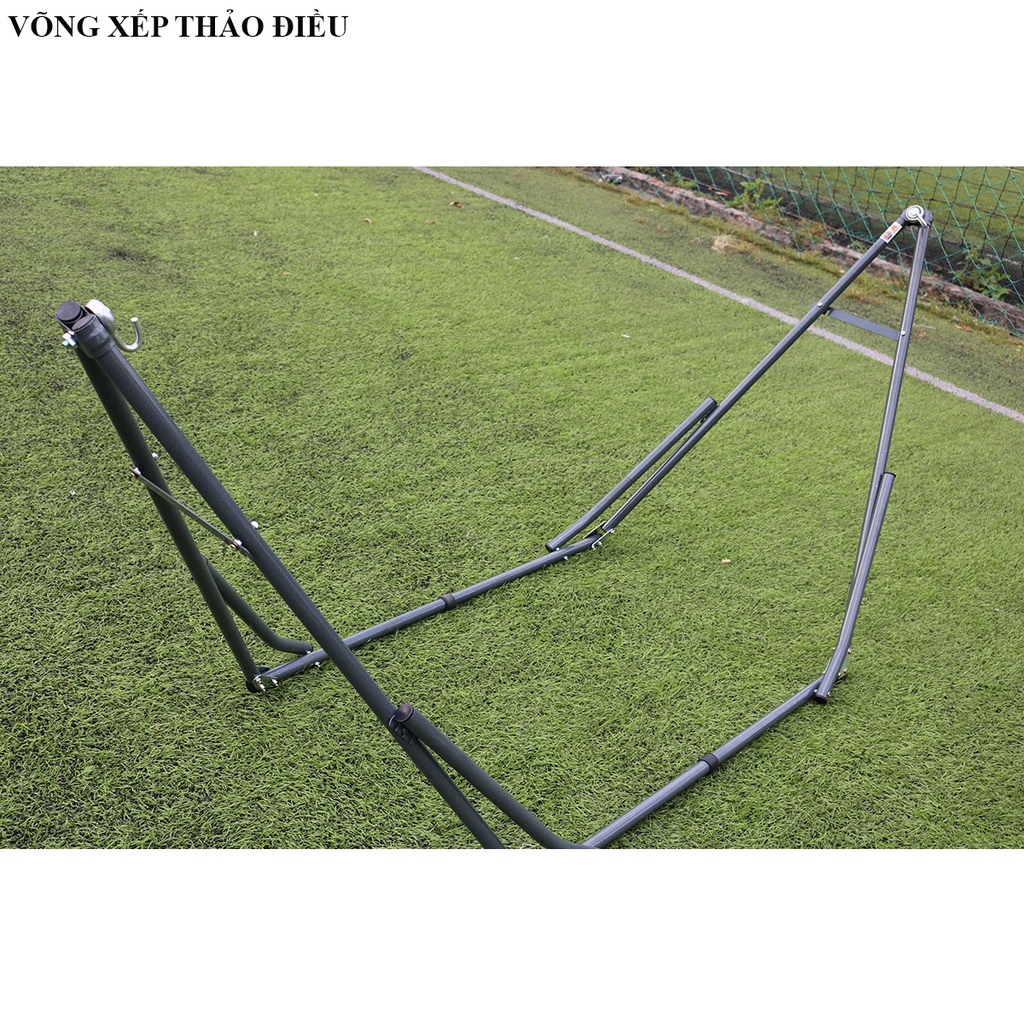 Khung võng xếp tay cong sơn tĩnh điện phi 27 hàng cao cấp thương hiệu Võng Xếp Thảo Điều