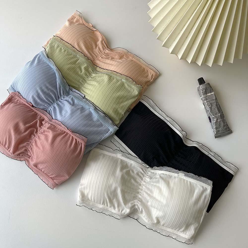 Áo Ngực Ống 2 Quai Phối Ren Mềm Mại Phong Cách Hàn Quốc Nhiều Màu Sắc Thời Trang Dành Cho Nữ