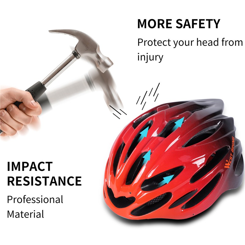 Nón bảo hiểm WEST BIKING siêu nhẹ tùy chỉnh phù hợp đi xe đạp xe moto thể thao an toàn