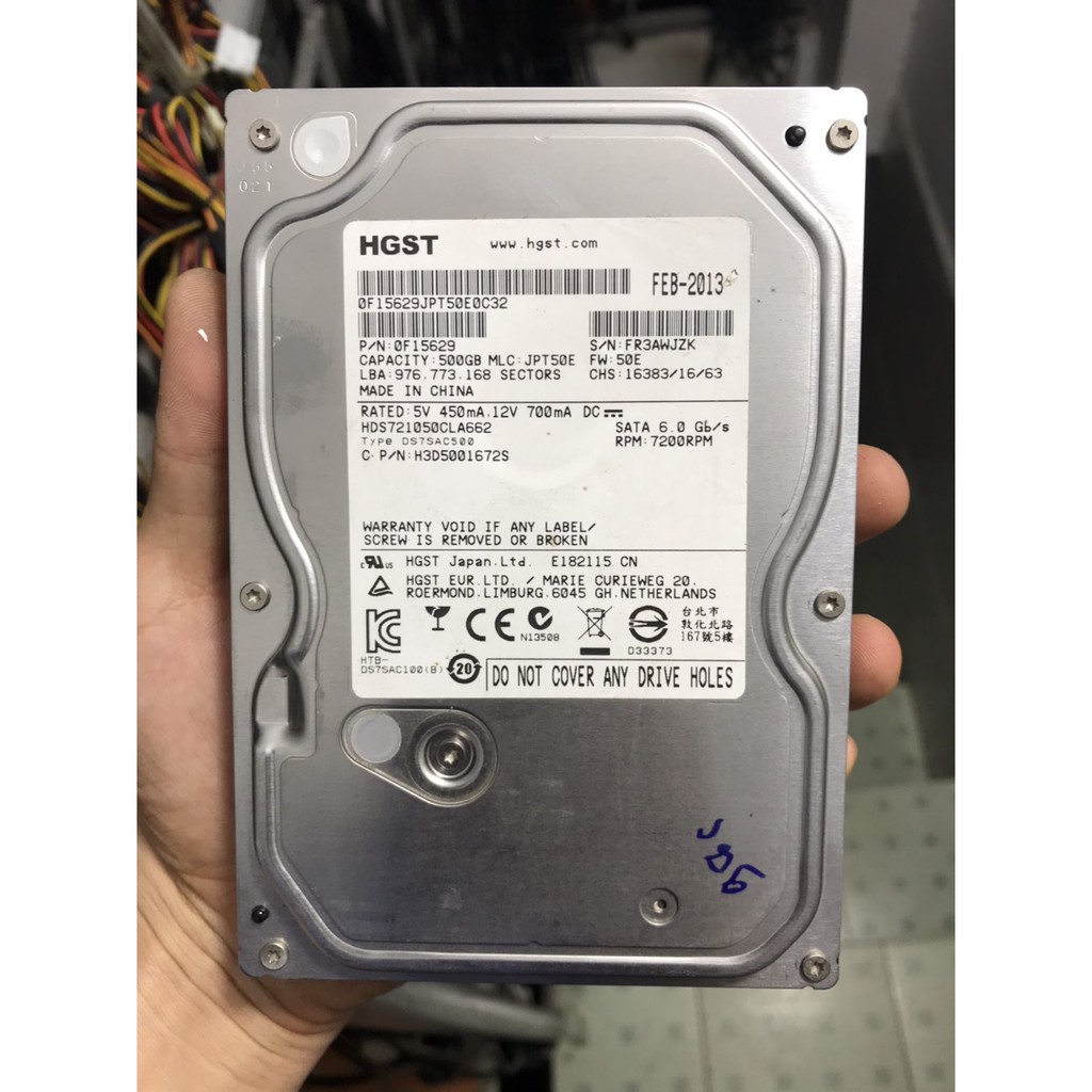 ổ cứng PC 500gb HGST (hitachi) 3,5 inch hdd máy tính bàn 98% caution, cpu g620