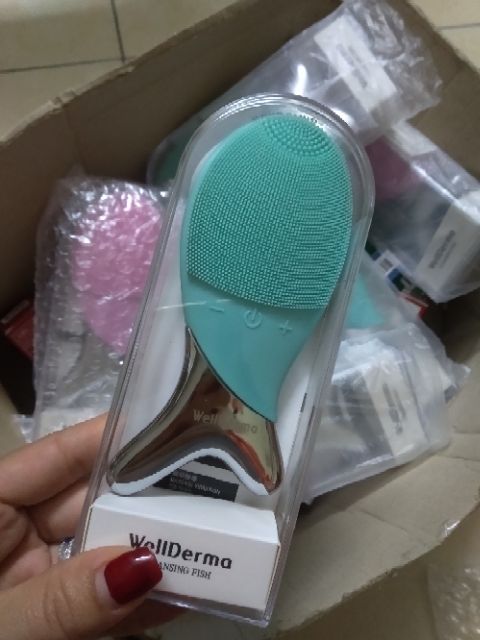 {Tặng Mặt Nạ} MÁY RỬA MẶT CÁ WELLDERMA [Chính hãng] + rửa sạch bụi bẩn, massa da mặt | BigBuy360 - bigbuy360.vn