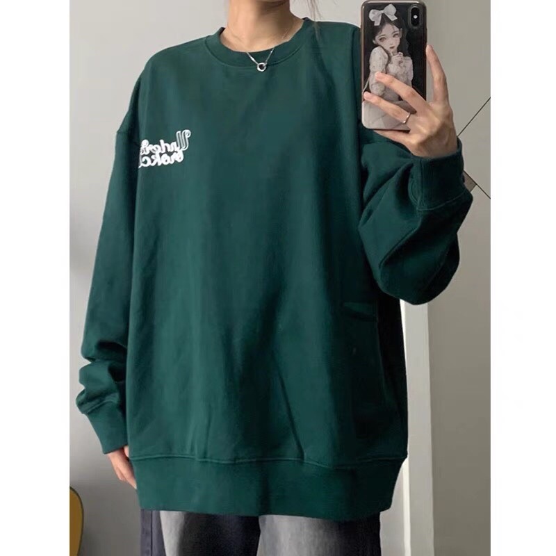 Áo Sweater cổ tròn dài tay Under, thun hoodie form rộng UlzzangChất nỉ cotton đẹp Không Bai xù TrendFree ship