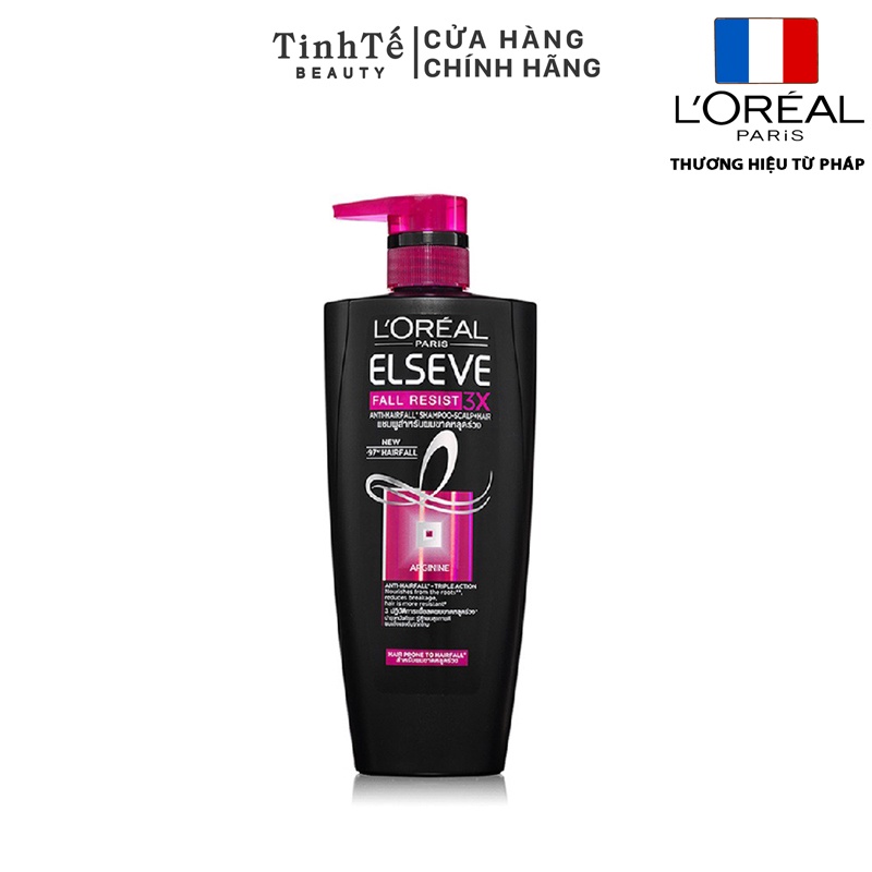 Dầu gội ngăn gãy rụng tóc L'Oreal Paris Elseve Fall Resist 3X Shampoo 170 - 330 - 650ml