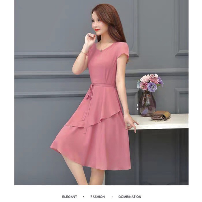 ĐẦM HỒNG NHẸ NHÀNG SANG TRỌNG ĐỦ SIZE 30 ĐẾN 72KG - 75600 | BigBuy360 - bigbuy360.vn