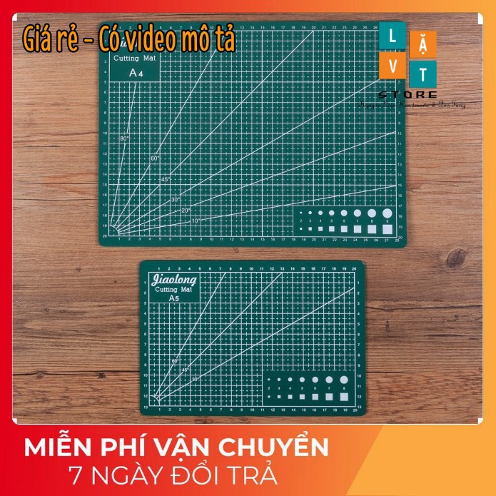 Bảng cắt làm đồ thủ công, tấm lót siêu cứng - Cutting Mat khổ A3, A4, A5 - Dày 3mm