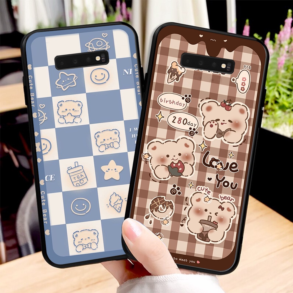 Ốp lưng Samsung S10 / S10 PLUS / S10 5G in hình 3D GẤU cute be@r, soda, happy day cực hot ,thời thượng