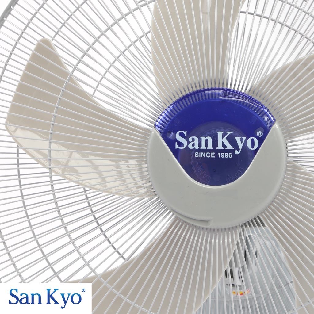 Quạt Treo Tường Remote Sankyo - Động Cơ Motor Dây Đồng - Điều Khiển Từ Xa - Hẹn Giờ - Đèn LED - Cỡ Lớn 16 Inch