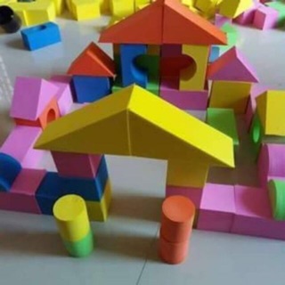 Mút xốp hình học khối các loại dùng cho mầm non,an toàn cho bé,tự do sáng tạo,lắp ráp thỏa thích