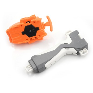 LOVEU* 2Pcs/set Beyblade Burst B-11 Orange String Launcher With Beylauncher w/ GRIP Toy