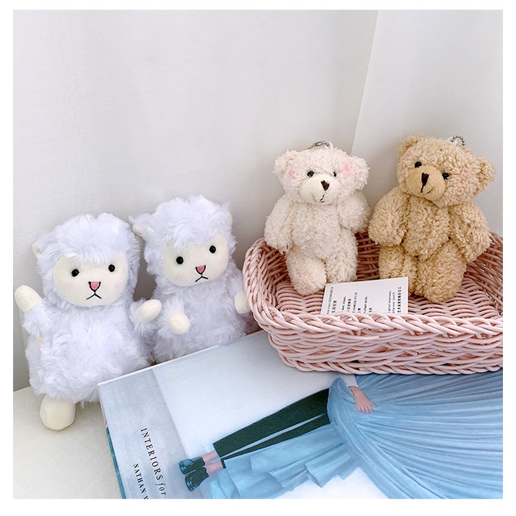 Móc Khóa Hình Búp Bê Nhồi Bông Dễ Thương Dùng Làm Móc Khóa