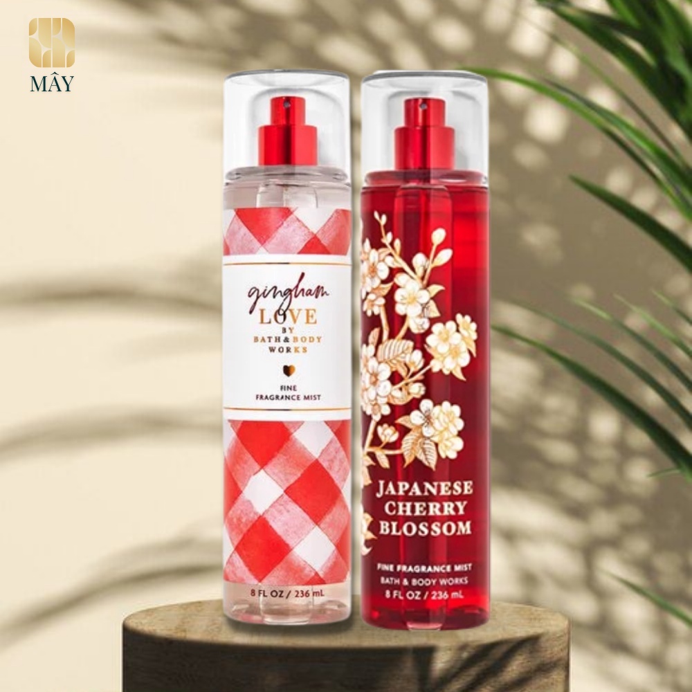Body mist Gingham Love  - xịt khử mùi toàn thân mùi Body Mist Bath And Body Works Mỹ 236ml
