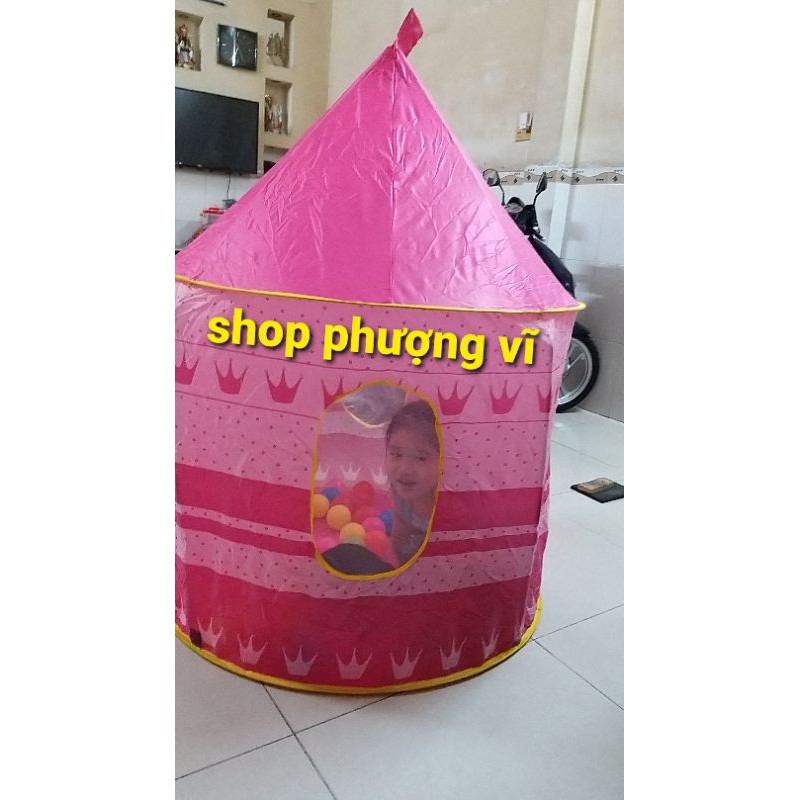 Lều Công chúa hoặc Hoàng tử tặng 100 bóng size to cao 135 x 105cm