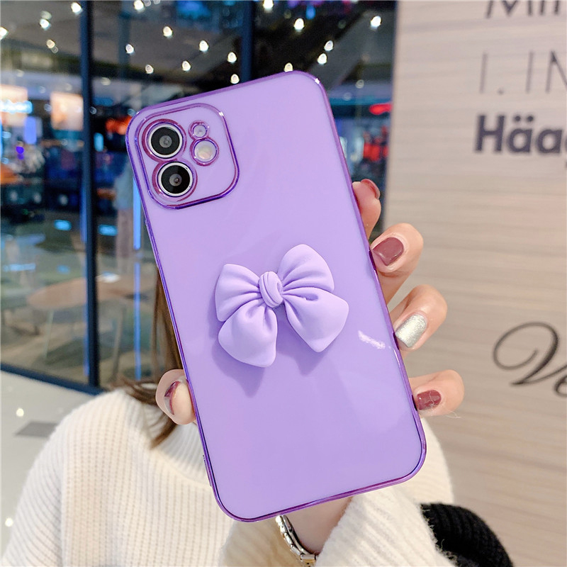 Ốp Lưng Nhựa Tpu Mềm In Hình Nơ Hồng Và Tím Cho Realme X7 V5 C15 C11 C17 Xt X2 7i 6i 5i 5s 7 Pro Oppo Reno5 Pro 5g A93 K3 K5 6d