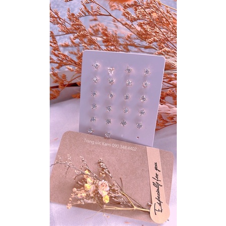 Bông tai nụ đá hột xoàn siêu sáng không bay màu (giá 1 chiếc)